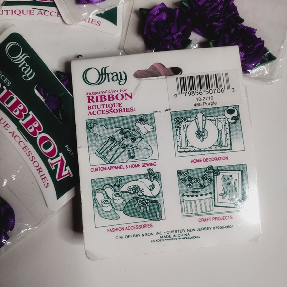 13 Packs Offray Ribbon Rosettes 3pack - Picture 3 of 3